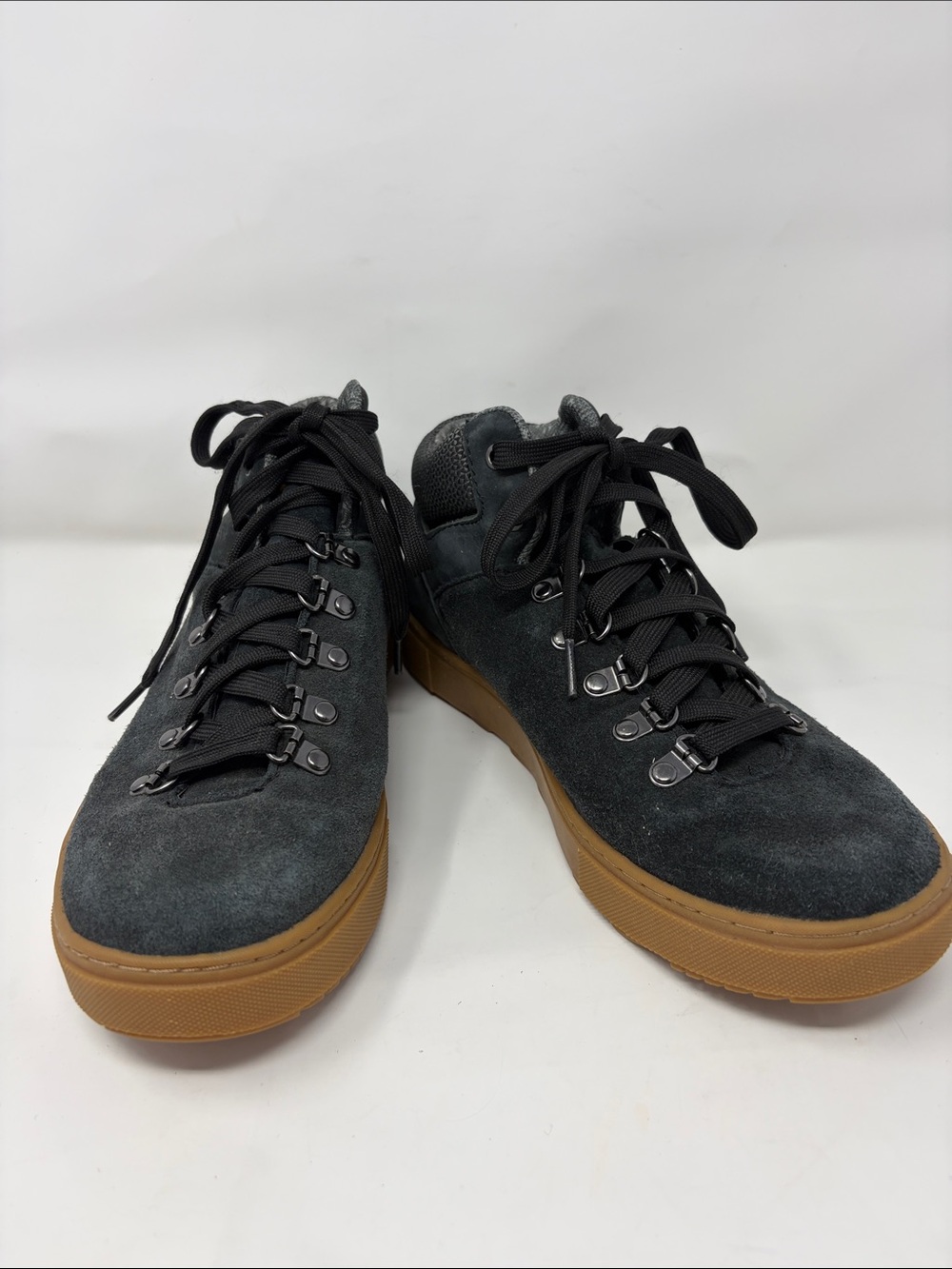 Forsake Black Suede Lace-Up Ankle Boots with Gum Sole Size 8.5